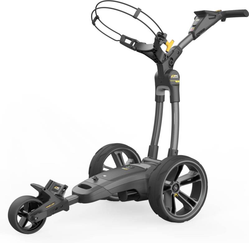 Powakaddy Ct10 Gps Elektrisk Golfvogn - Gun Metal - 260wh, 29.6v (36 Huller)