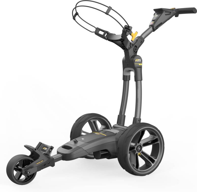 Powakaddy Ct10 Gps Ebs Elektrisk Golfvogn - Gun Metal - 260wh, 29.6v (36 Huller)