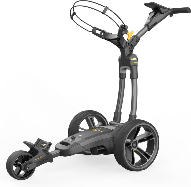 Powakaddy Ct12 Gps Elektrisk Golfvogn - Gun Metal - 260wh, 29.6v (36 Huller)