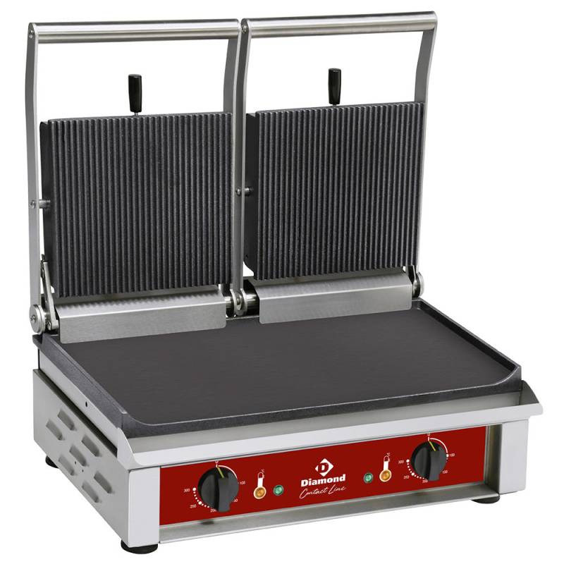 Dobbelt Kontaktgrill, Emaljerede Plader - Diamond