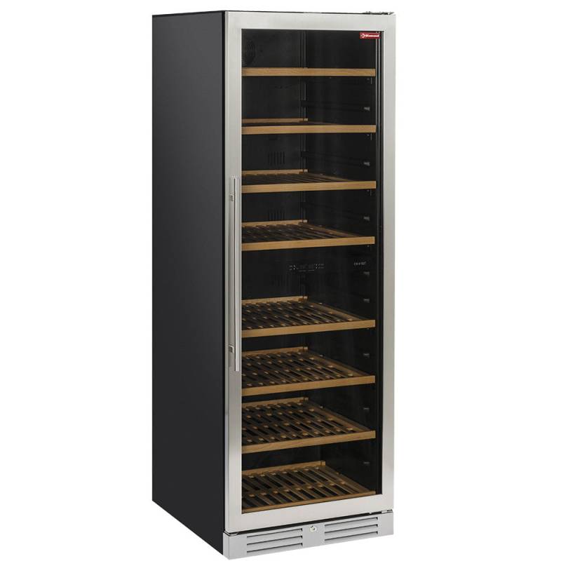 Vinkøleskab, Ventileret, Dør I Rustfrit Stål, 470 Liter, 2 Tâ° - Sort - Diamond