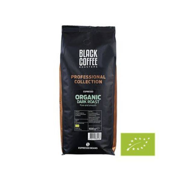 Sort Kaffe Risterier Pro Mørk Espresso 1 Kg Hele Bønner øko - Black Coffee Roaster