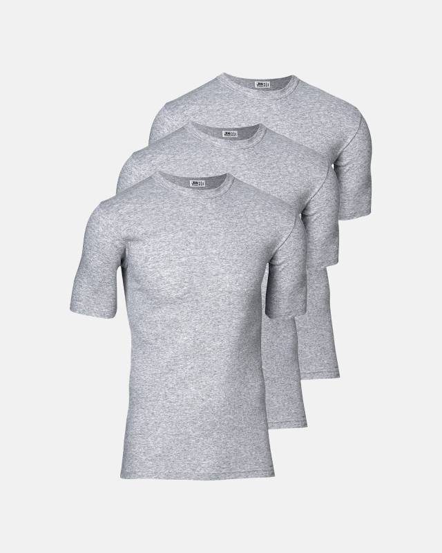 T-Shirts "o-Neck" 3-Pak | 100% Bomuld | Grå - Jbs
