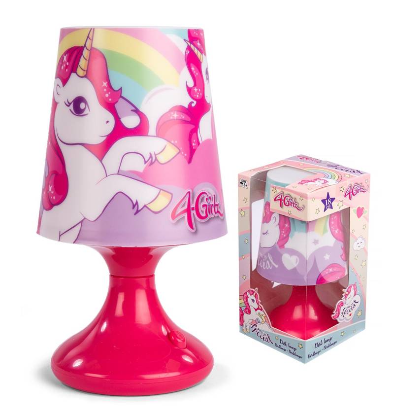 4 Girlz Bordlampe 18 Cm. Med Enhjørning Motiv - Børne Lampe - Legekammeraten.dk - Vn Toys