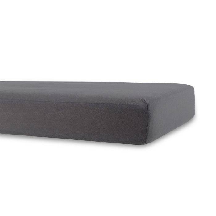 Lagen Til Barnevogn - 36x98 Cm - Antracitgråt Stræklagen - 100% Bomuld - Faconlagen Til Barnevognsmadras - Nordstrand Home