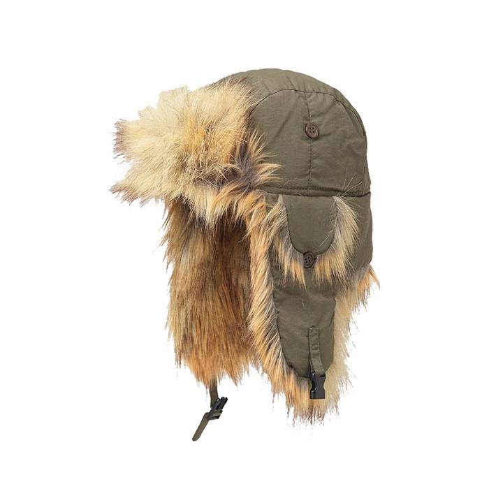 Mjm Trapper 32 Recycled Taslan/Faux Fur, Army Green-M - Vinterhue, Vinterkasket