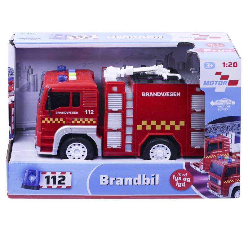Brandbil Med Lys Og Lyd 18 Cm Ass - Bog & Idé