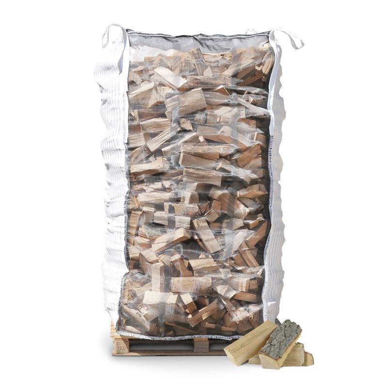 Lufttørret Ask I Bigbag, 25 Cm Stykker - Ca. 1,8 M3 - Dansk Brænde