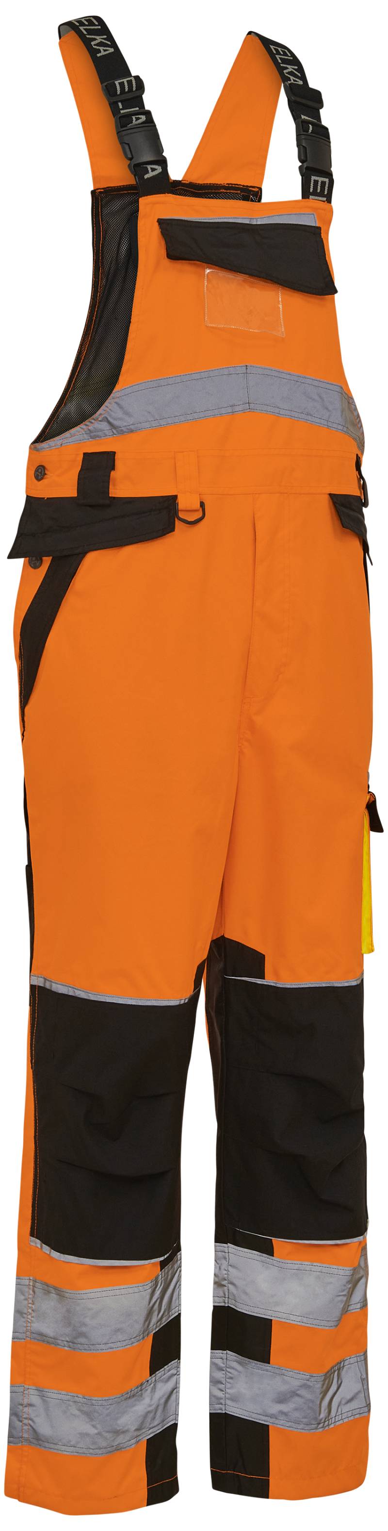 Hi-Vis Overalls 089904r Orange/Sort Str. 4xl - Elka
