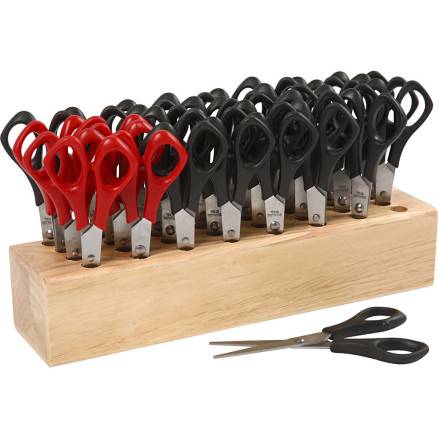 Skolesakse Med Holder, L: 14 Cm, Rund, 1