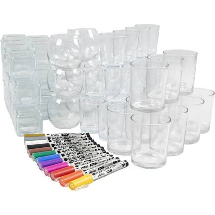 Lysglas Med Porcelænstusch, 1 Sæt - Easykit