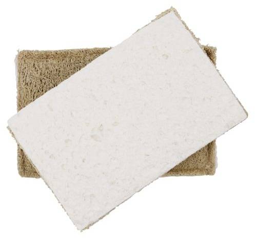 Opvaskesvamp 2-Pak Meraki Reseda  -  100 % Træfiber Rengøringssvamp Natural