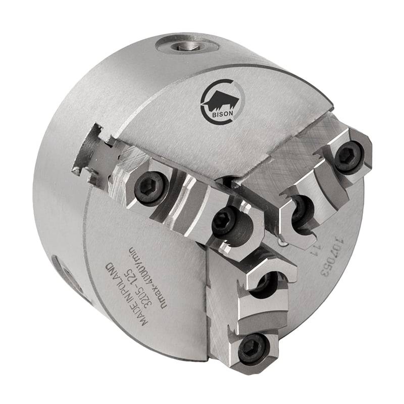 Bison 3-Bakket Centrerpatron ø250 Mm-Støbejern-Din 6350-Montering På Bagsiden (cylindrisk Holder)-3205-250 - Diesella