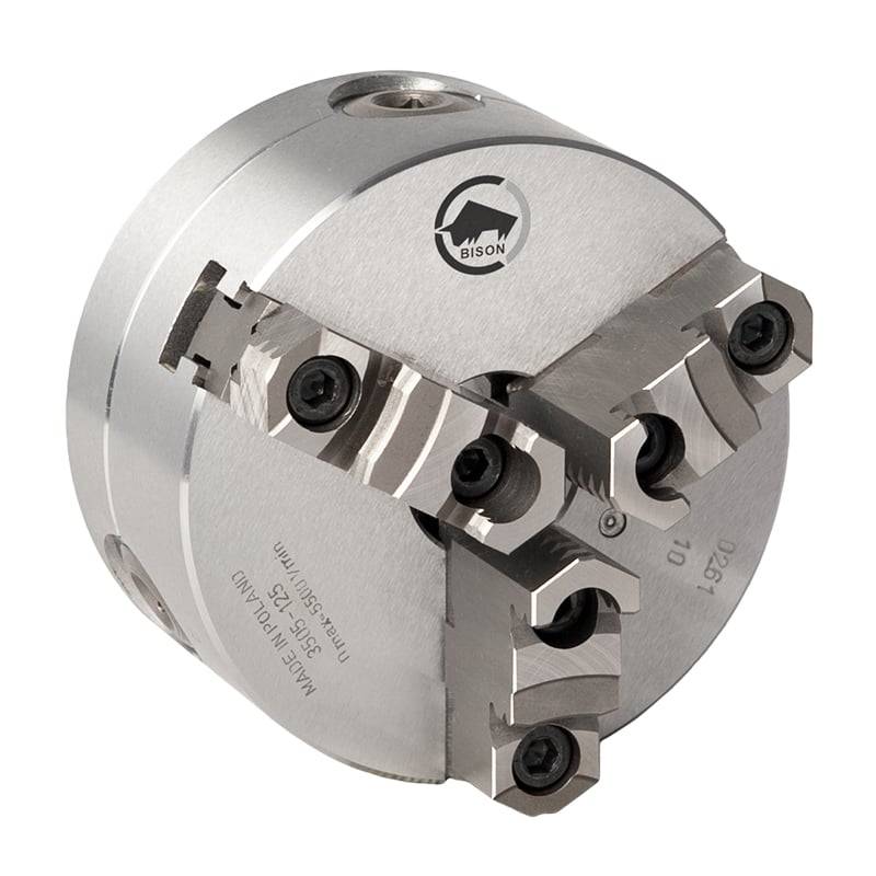 Bison 3-Bakket Centrerpatron ø400 Mm-Stål-Din 6350-Montering På Bagsiden (cylindrisk Holder)-3505-400 - Diesella