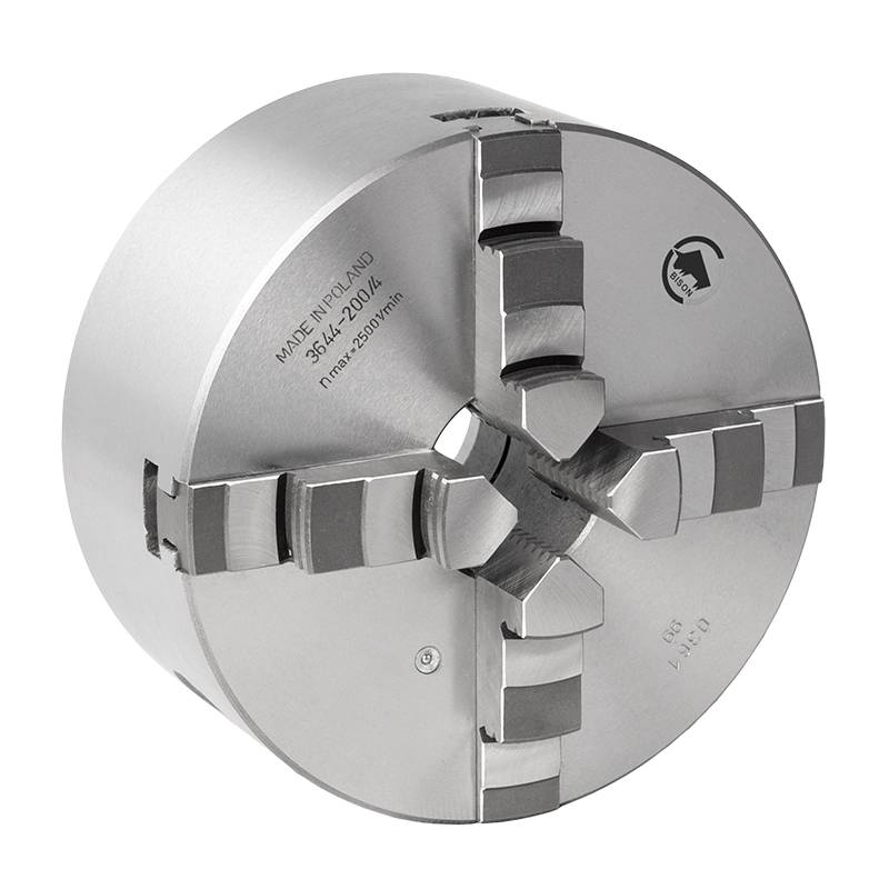 Bison 4-Bakket Centrerpatron ø250 Mm - Støbejern - Kegle 8 - Din 55029 - Camlock D1 Montering - 3644-250-8 - Diesella
