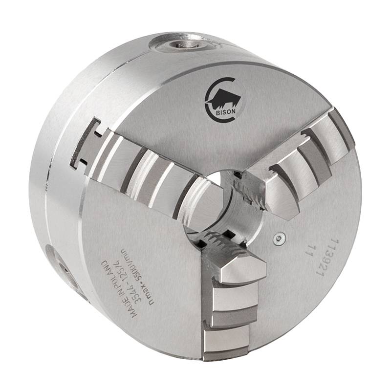 Bison 3-Bakket Centrerpatron ø200 Mm-Stål-Kegle 6-Din 55029-Camlock D1 Montering-3544-200-6 - Diesella