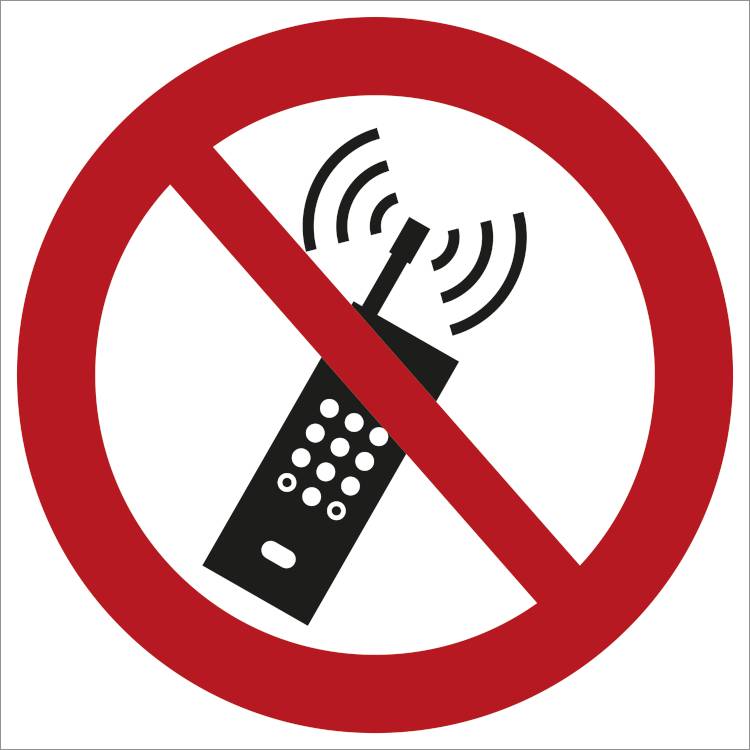 Mobiltelefon Forbudt - Gulvfolie - 400 X 400 Mm - Jo Safety