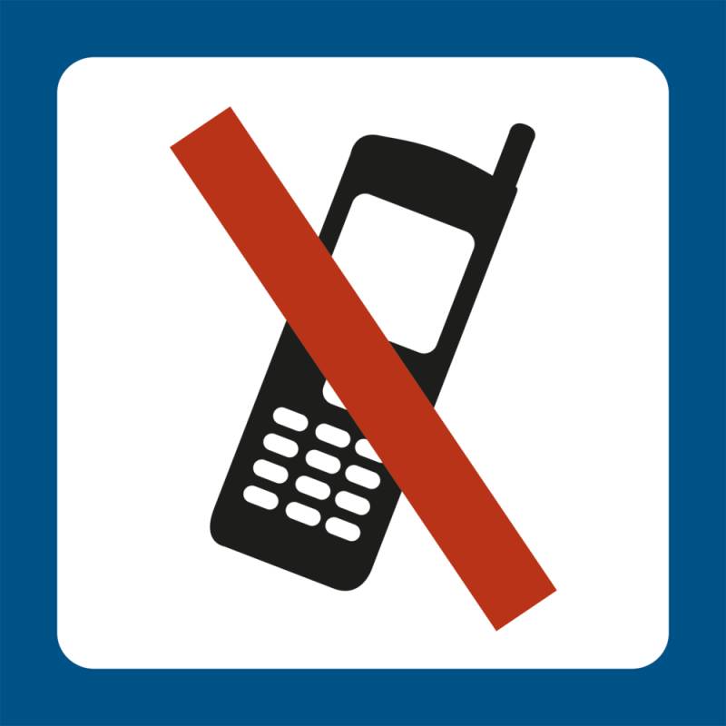 Mobiltelefon Forbudt - Plast - 200 X 200 Mm - Jo Safety