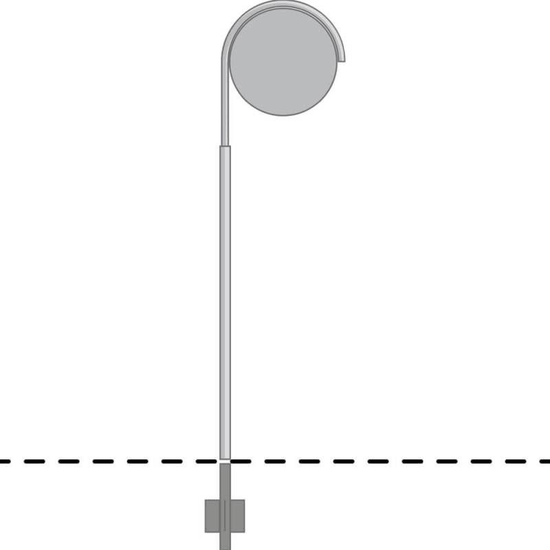 Buet Stander Til Rund ø 70 Cm Trafiktavle - Jo Safety