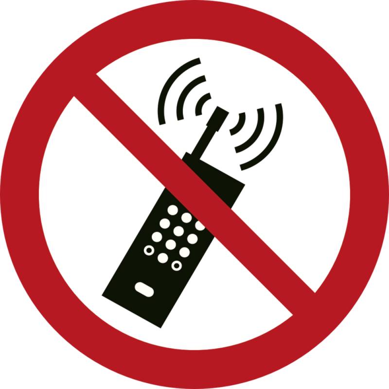Mobiltelefon Forbudt - Aluminium - ø 225 Mm - Jo Safety