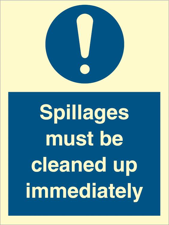 Spillages Must Be Cleaned Up Immediately  - Efterlysende Plast Hi150 - 200 X 150 Mm - Jo Safety