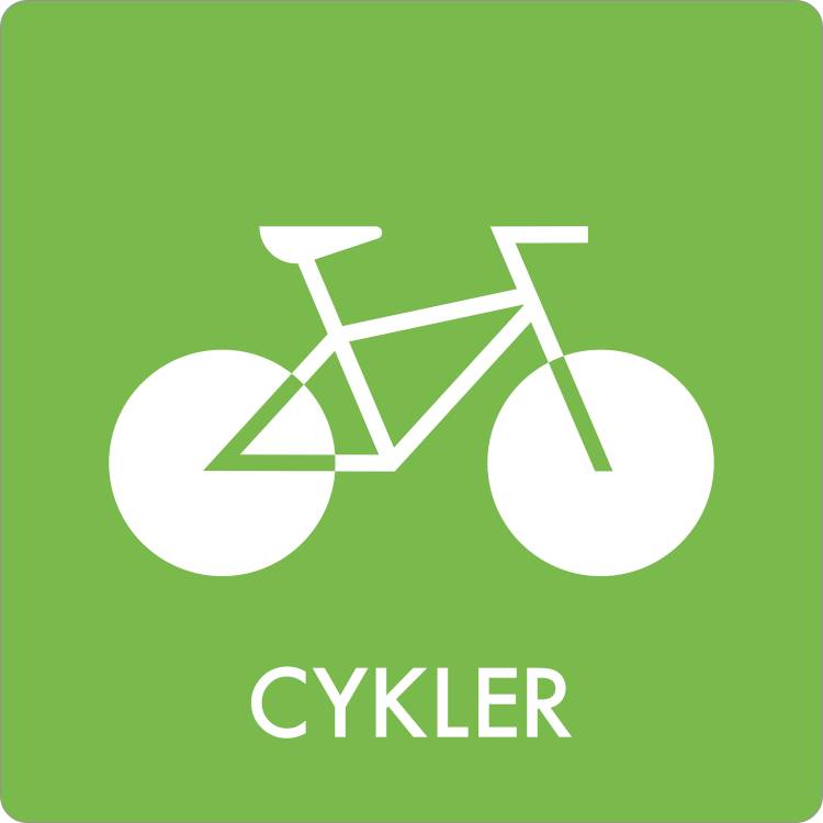 Affaldsskilt Cykler, Refleks Alu. 240 X 240 Mm Af3603ra240x240 - Jo Safety
