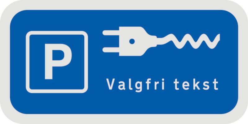 Parkering Med Elbil Ue 2 Mm Refleks Alu. Reflekstype 3 30 X 70 Cm - Jo Safety