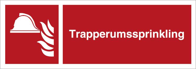 Brandskilt - Trapperumssprinkling - Refleks Aluminium - 105 X 297 Mm - Jo Safety