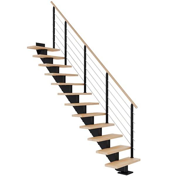 Dolle Hamburg Ligeløb Sort-Design-Olieret Bøg-75-11 - Lodret Højde Op Til 258 Cm