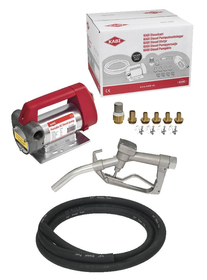 Dieselpumpesæt M/Manuel Pistol 40 Ltr/Min 24v - Kabi
