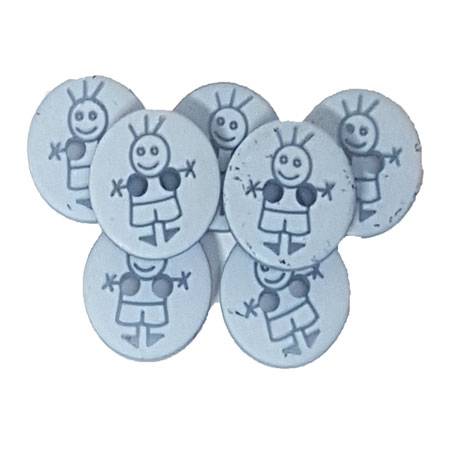 Plastknapper Til Drenge - 18313-15 Mm-0008- L. Blå