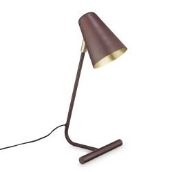Lampe I Bordeaux Og Messing - H. Skjalm P