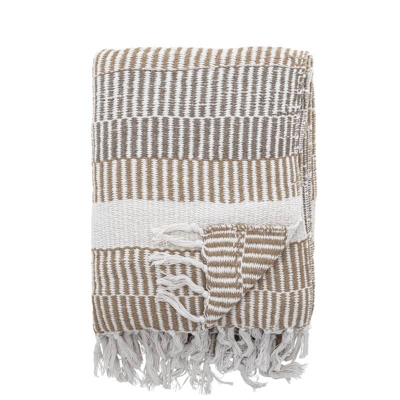 Plaid "isnel" Natur, Beige Og Lys Brun - Bloomingville 130x160