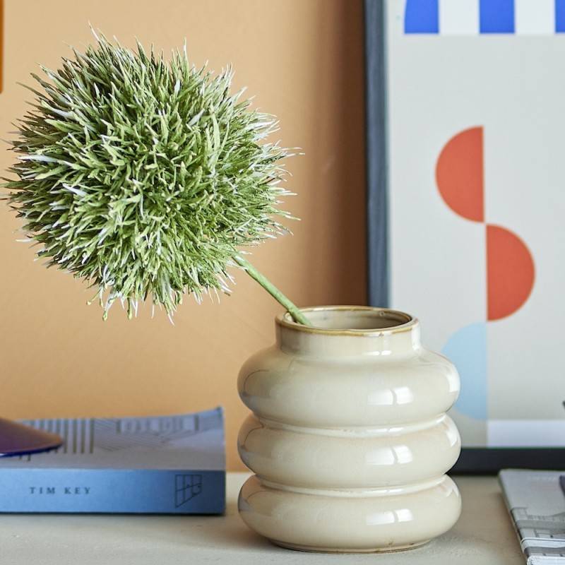 Vase Lys Brun M/ Buer "iston" - Bloomingville H: 11