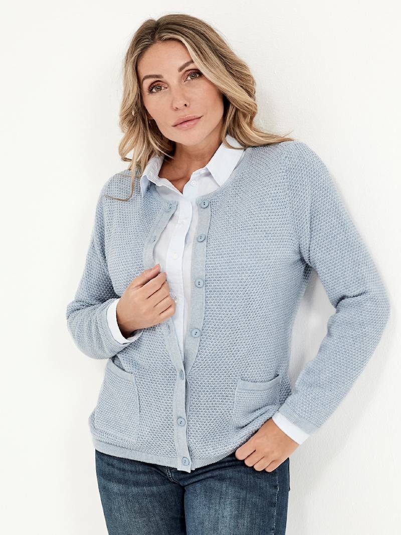 Skovhuus Kvinde Isabella Cardigan Light Blue Melange Xl