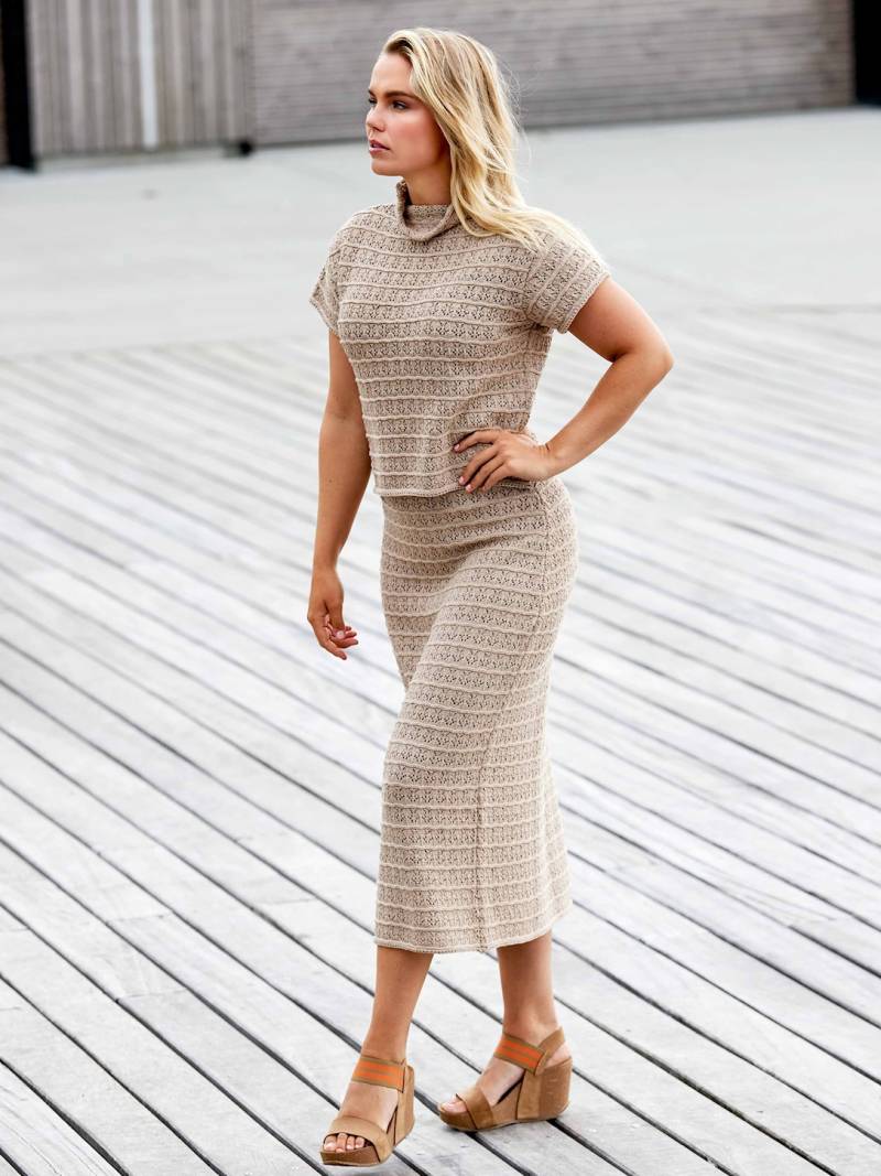 Skovhuus Kvinde Julie Nederdel Camel Beige M - Skovhuus Tilkøb