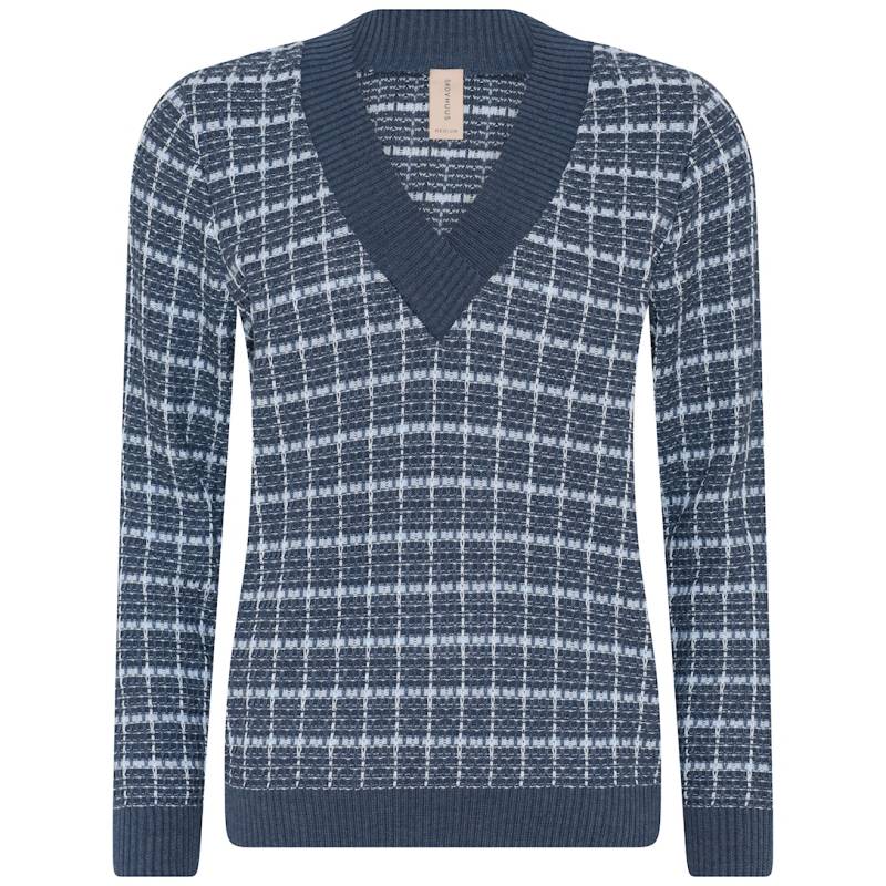 Skovhuus Kvinde Isa V-Hals Trøje Indigo Blue Xl