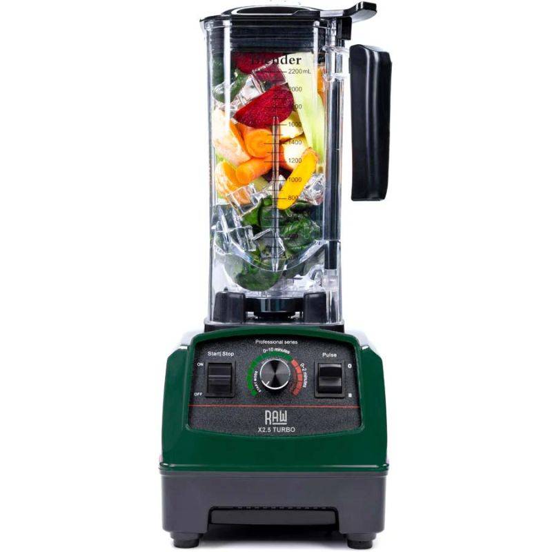 Raw Blender X 2.5 Turbo Dark Green 2.5hp 2.2l - 1800w