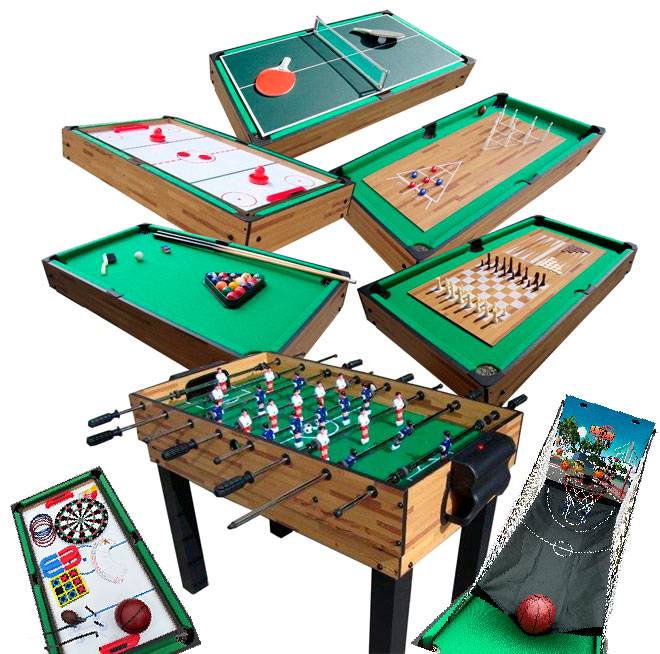 Megaleg Multibord 15-I-1 (fodbold / Basket / Pool / Hockey / Tennis M.v.)