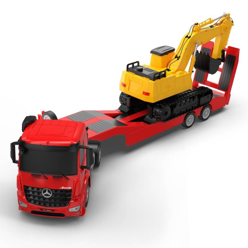 Mercedes-Benz Arocs Fjernstyret Lastbil Og Gravemaskine 1:26 - Double-E
