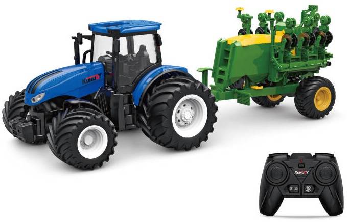 Fjernstyret Traktor M/Såvogn 1:24 Alloy 2.4g - Korody