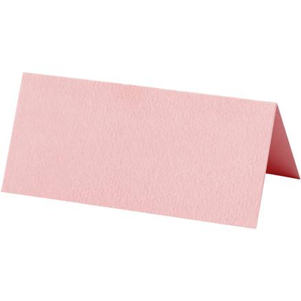 Bordkort, Str. 9x4 Cm, 220 G, Lyserød, 20stk./ 1 Pk. - Diverse