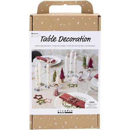 Diy Kit Bordpynt, Engle, Juletræer, Stjerner, Ass. Farver, 1 Pk. - Diverse