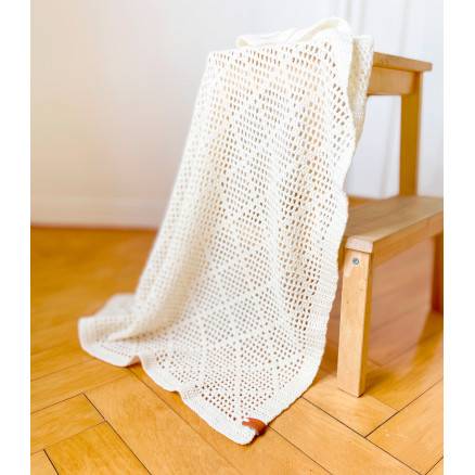 Baby Sommertæppe Af Milla Billa  -  Garnpakke Til Baby Sommertæppe Str. 70x100-110x110 Cm - Rito Krea