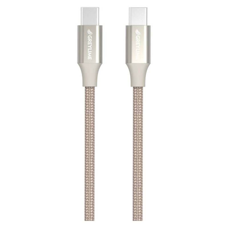 Greylime Braided Usb-C Til Usb-C Kabel Beige 2 M