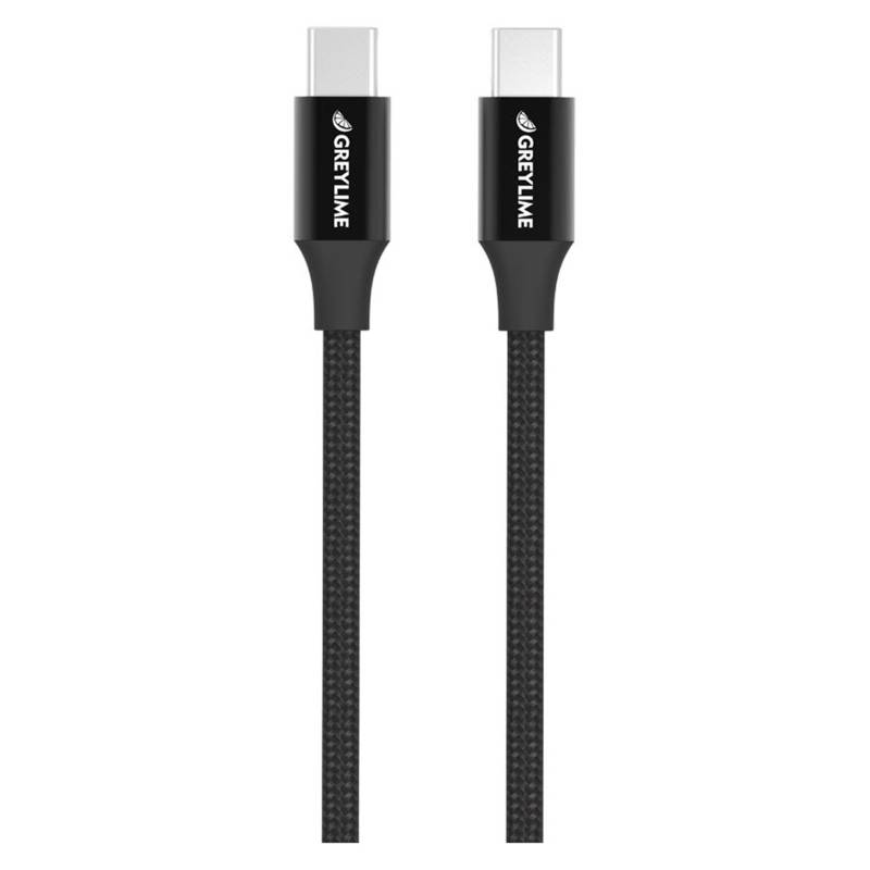 Greylime Braided Usb-C Til Usb-C 60w Kabel Sort 2 M