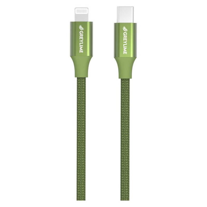 Greylime Braided Usb-C Til Mfi Lightning Kabel Grøn 1 M