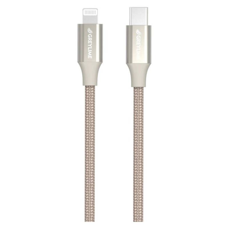 Greylime Braided Usb-C Til Mfi Lightning Kabel Beige 2 M