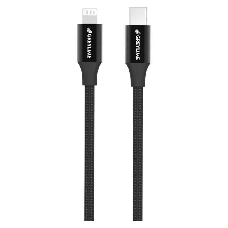 Greylime Braided Usb-C Til Mfi Lightning Kabel Sort 2 M
