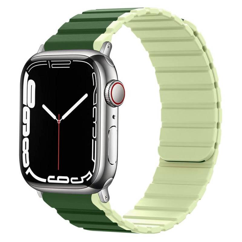 Lippa Apple Watch Magnetisk Silikonerem 38/40/41, Grøn/Lysegrøn